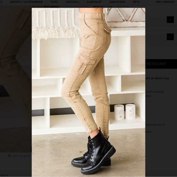 Oli & Hali Pants - Oil & Hali Beige Cargo Skinny Pants for Women